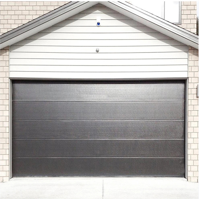 Puerta de acero de arriba del garaje del panel del control automático del color de madera del grano