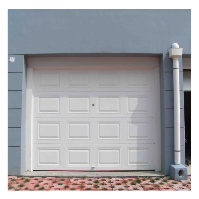 Puerta decorativa blanca moderna y de moda para villa, puerta de garaje