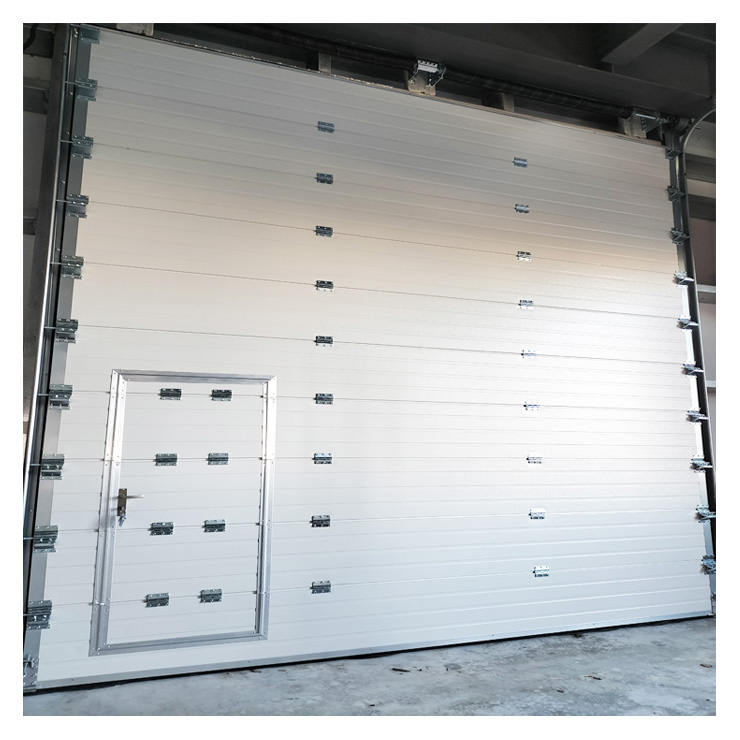 Puertas seccionales industriales de alta calidad para edificios industriales, puertas comerciales con puerta