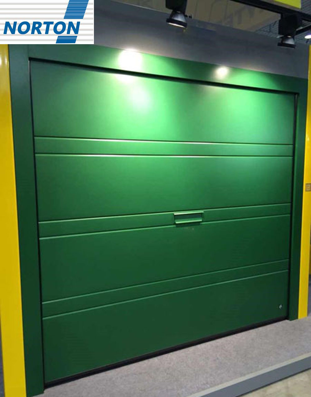 Puerta de garaje eléctrica ecológica y moderna, ecológica