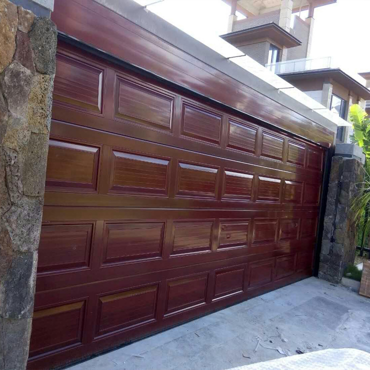 Puerta de garaje de acero de una sola capa de alta calidad, puerta corredera resistente al viento